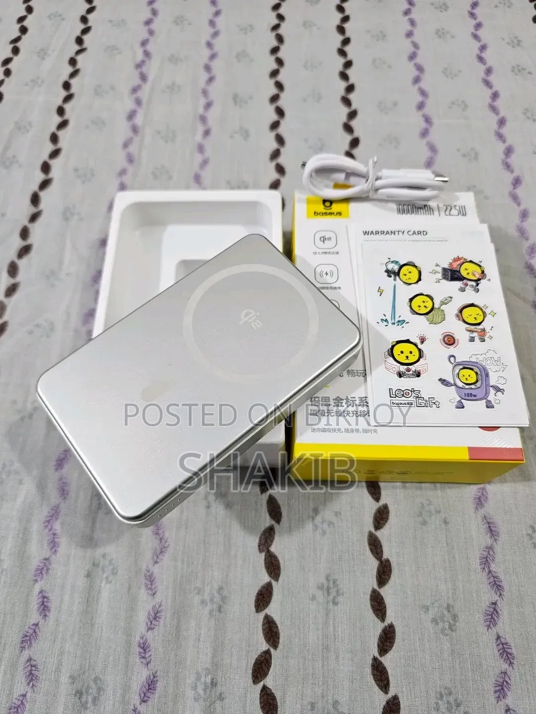 Baseus 10000mAh 22.5W Qi2 Magnetic Wireless Power Bank (Brand New)