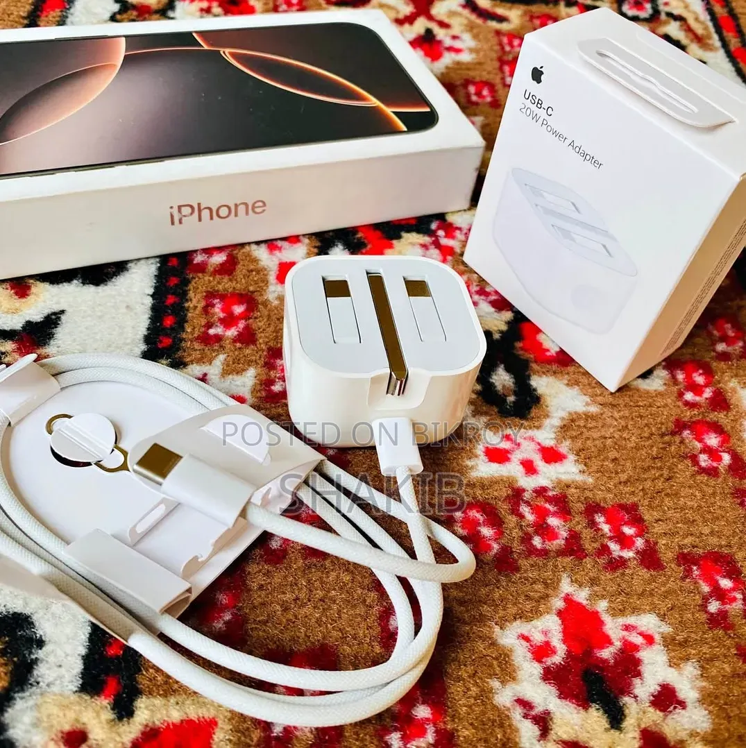 Apple 20w Adapter With iPhone 16 Pro Max Original Cable