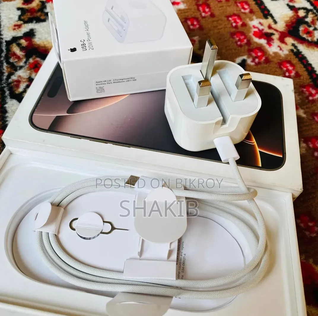 Apple 20w Adapter With iPhone 16 Pro Max Original Cable