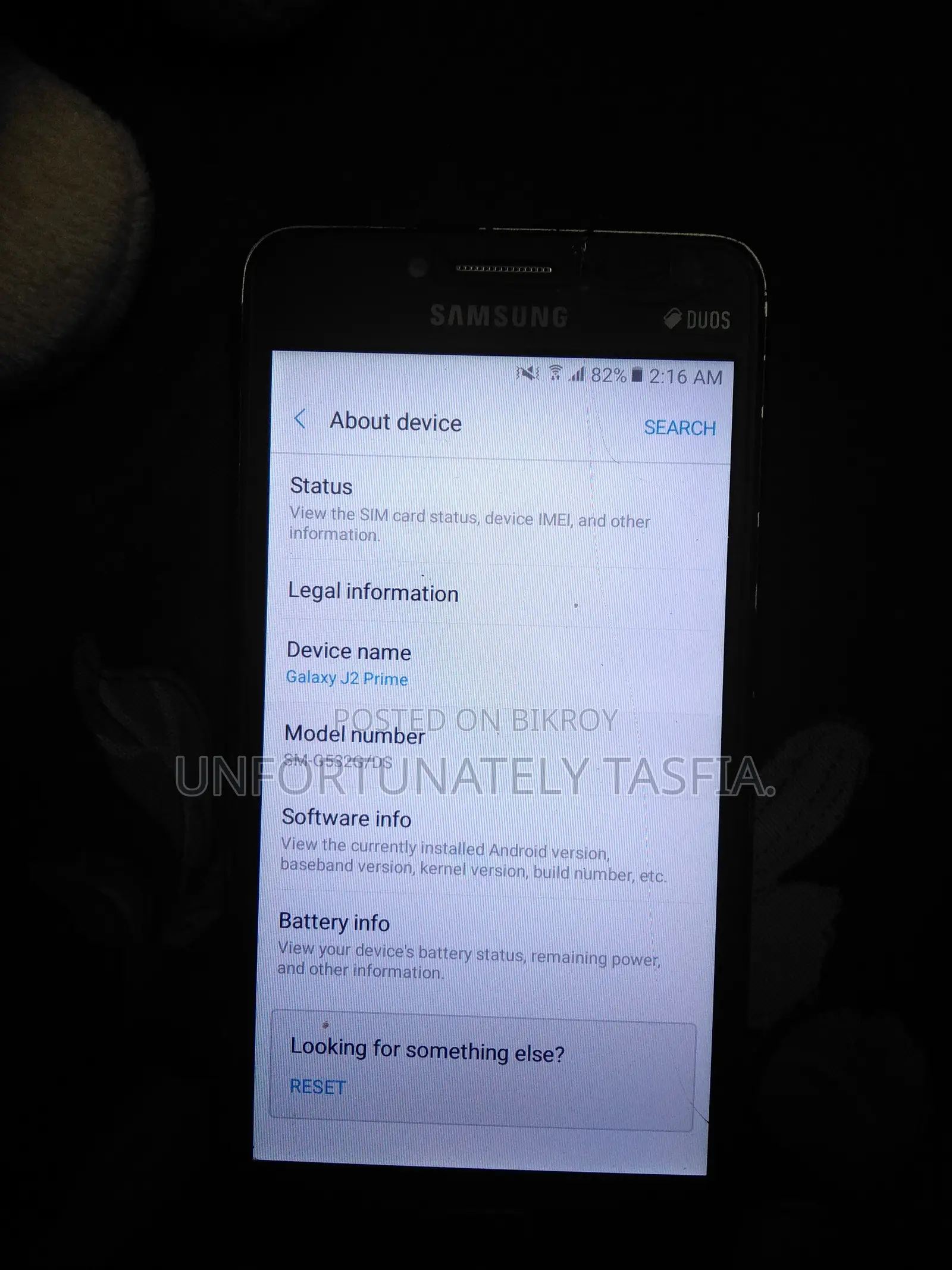 Samsung Galaxy J2 Prime 8 GB Black