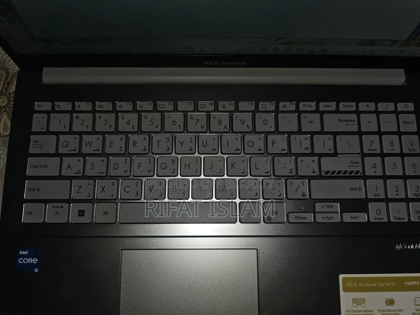 Laptop Asus 8GB Intel Core I3 SSD 500GB