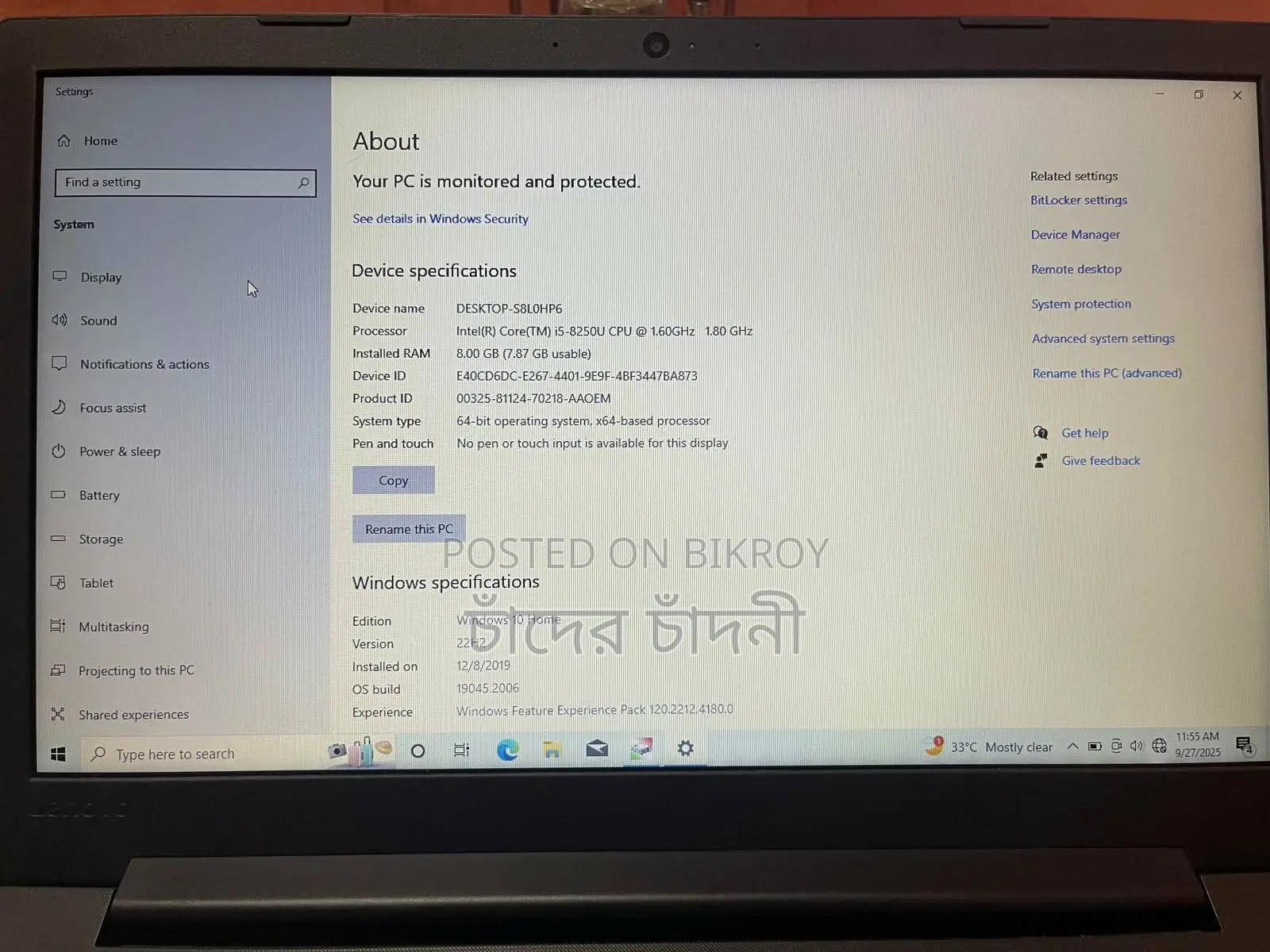 Laptop Lenovo IdeaPad 320 8GB Intel Core I5 SSD 256GB