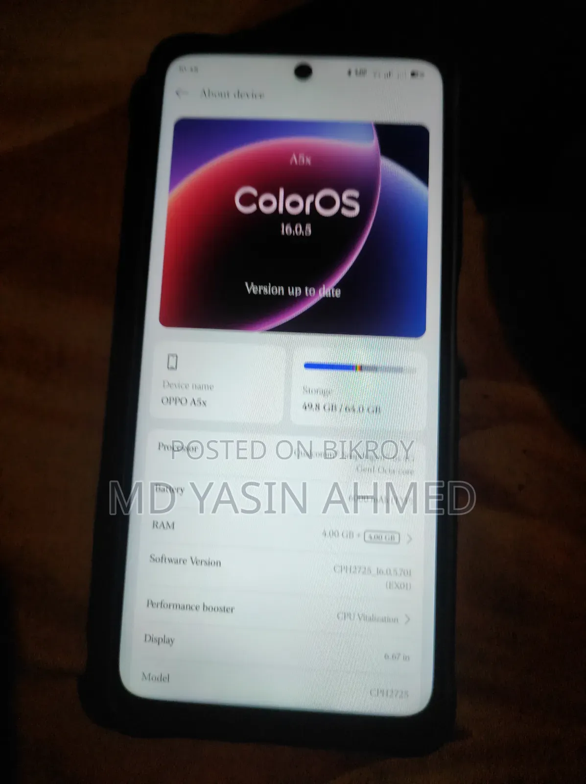 Oppo A5X 128 GB Black