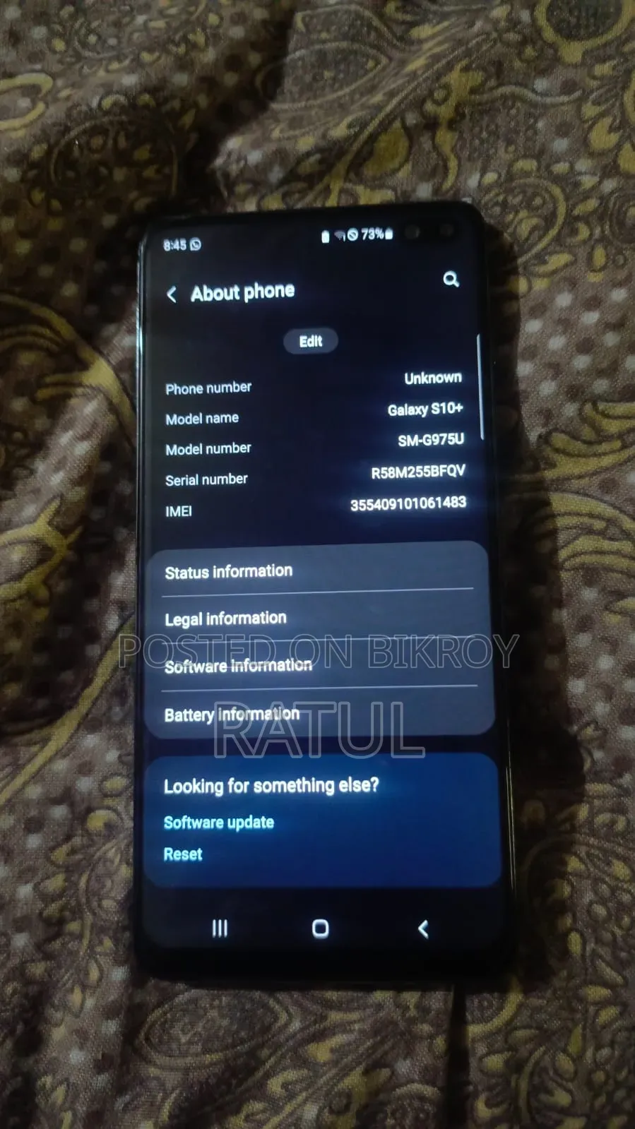Samsung Galaxy S10 Plus 128 GB Black