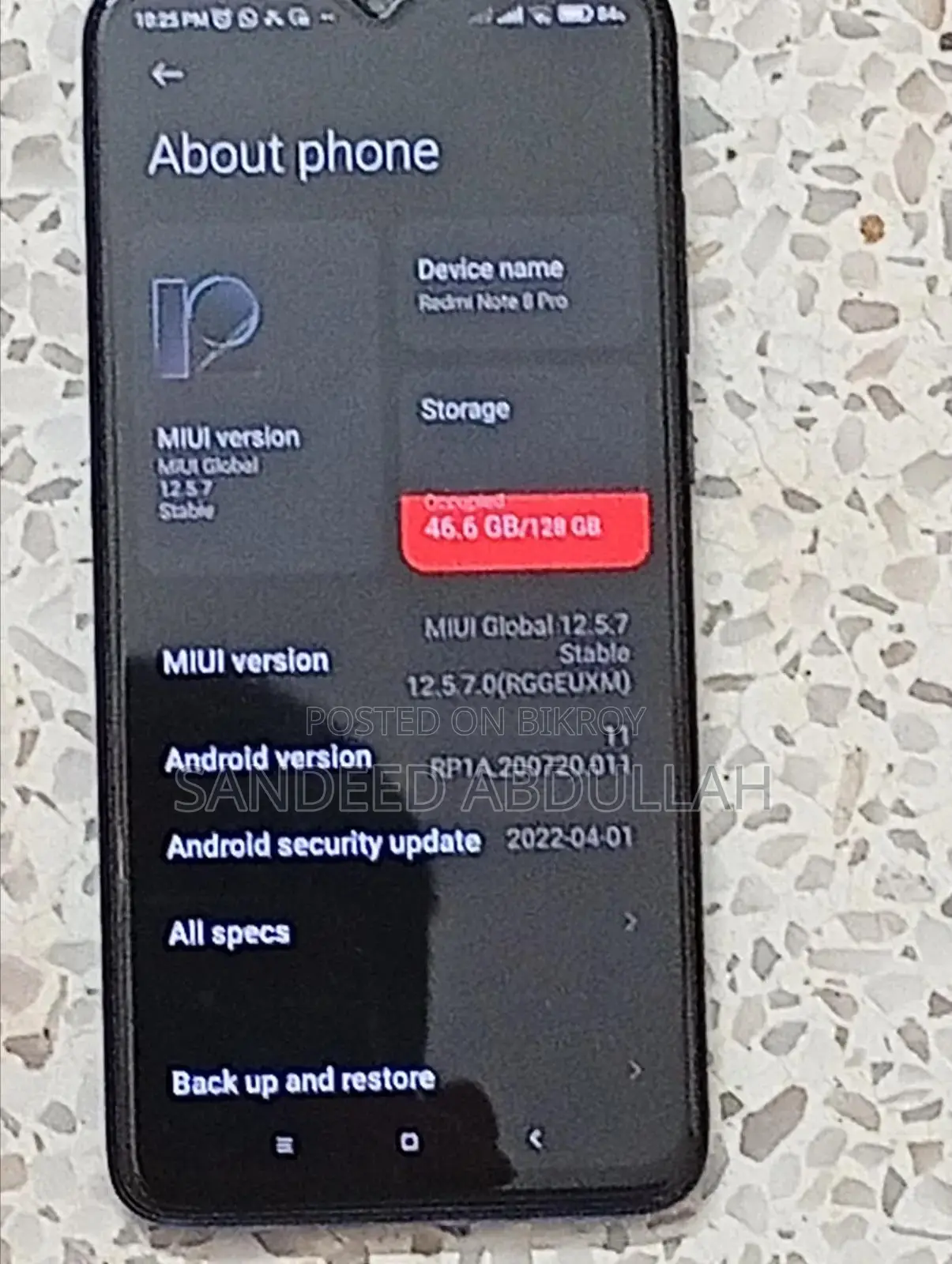 শাওমি রেডমি নোট ৮ প্রো ১২৮ জিবি নীল
