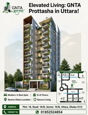 4-bedroom Apartment in Prattasha, Uttara for Sale