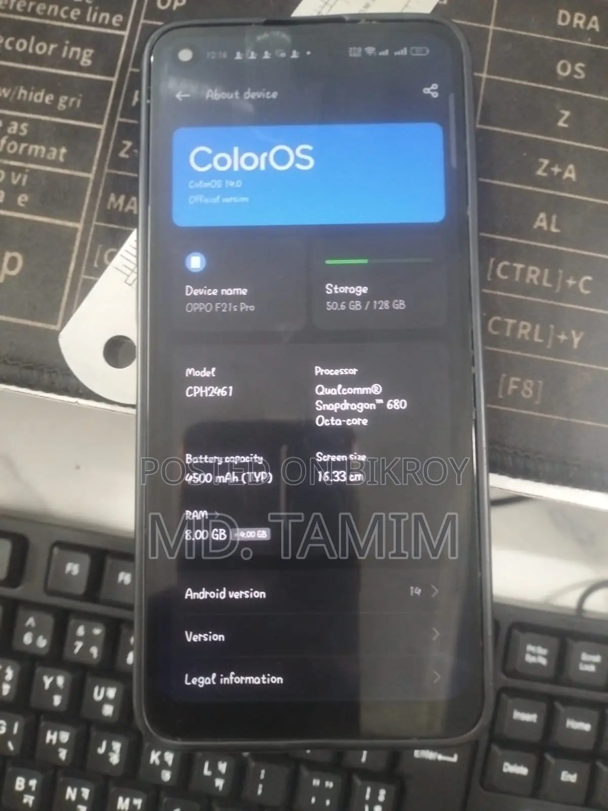Oppo F21s Pro 128 GB Yellow