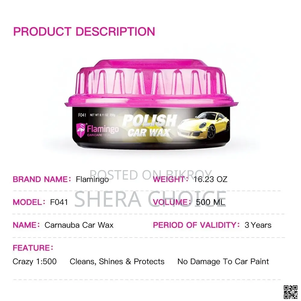 Flamingo Car Polish Wax For Car / Motorcycle Polish