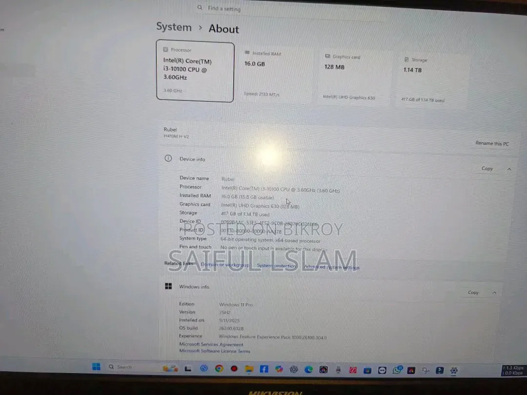 Desktop Computer Gigabyte 16GB Intel Core I3 HDD+SSD 1T