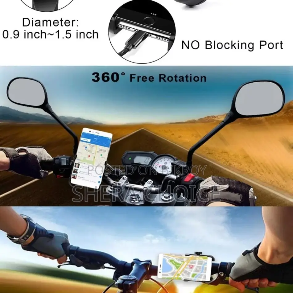 Metal Bike Mobile Holder For Mobile Phone Bracket Motorcycle Bicycle