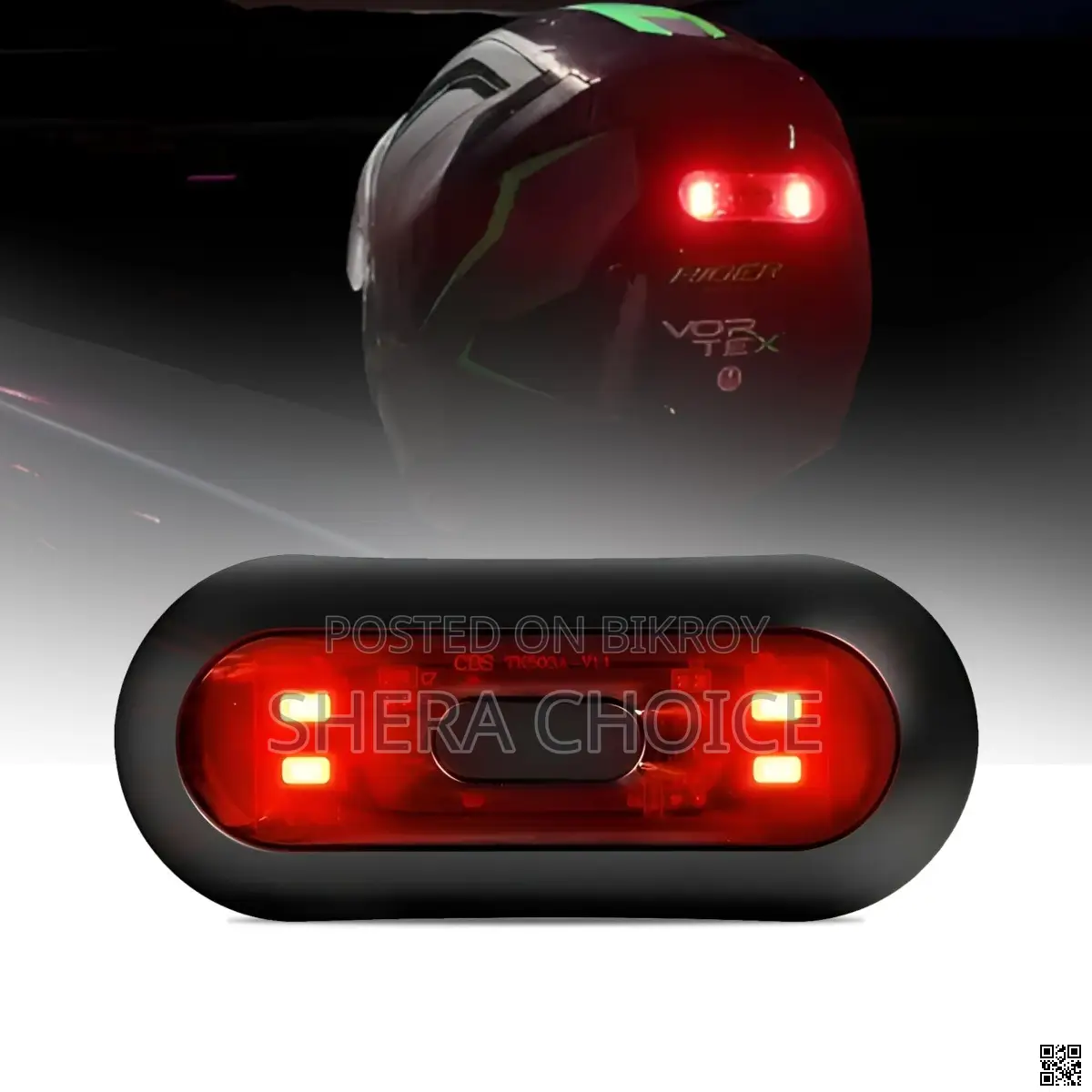 Koso Helmet Light, Motorcycle Helmet Back Night Light, Led Halmet Back