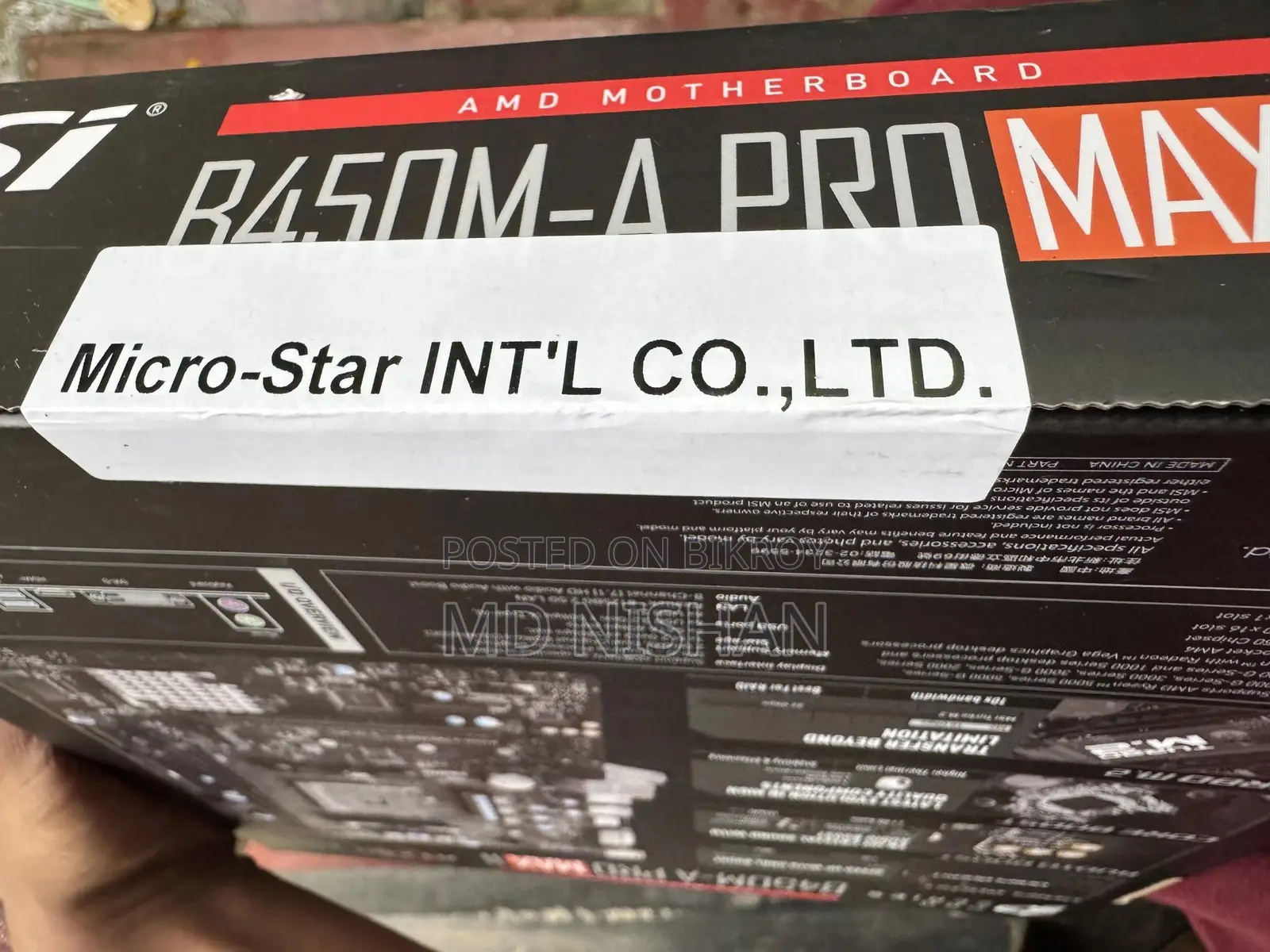 Brand New Intact Msi B450m a Pro Max Two Motherboard