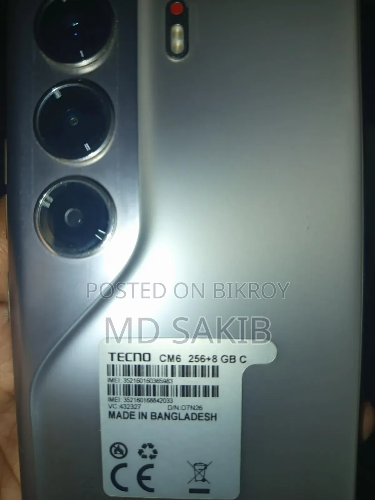New Tecno Camon 40 Pro 4G 256 GB Silver