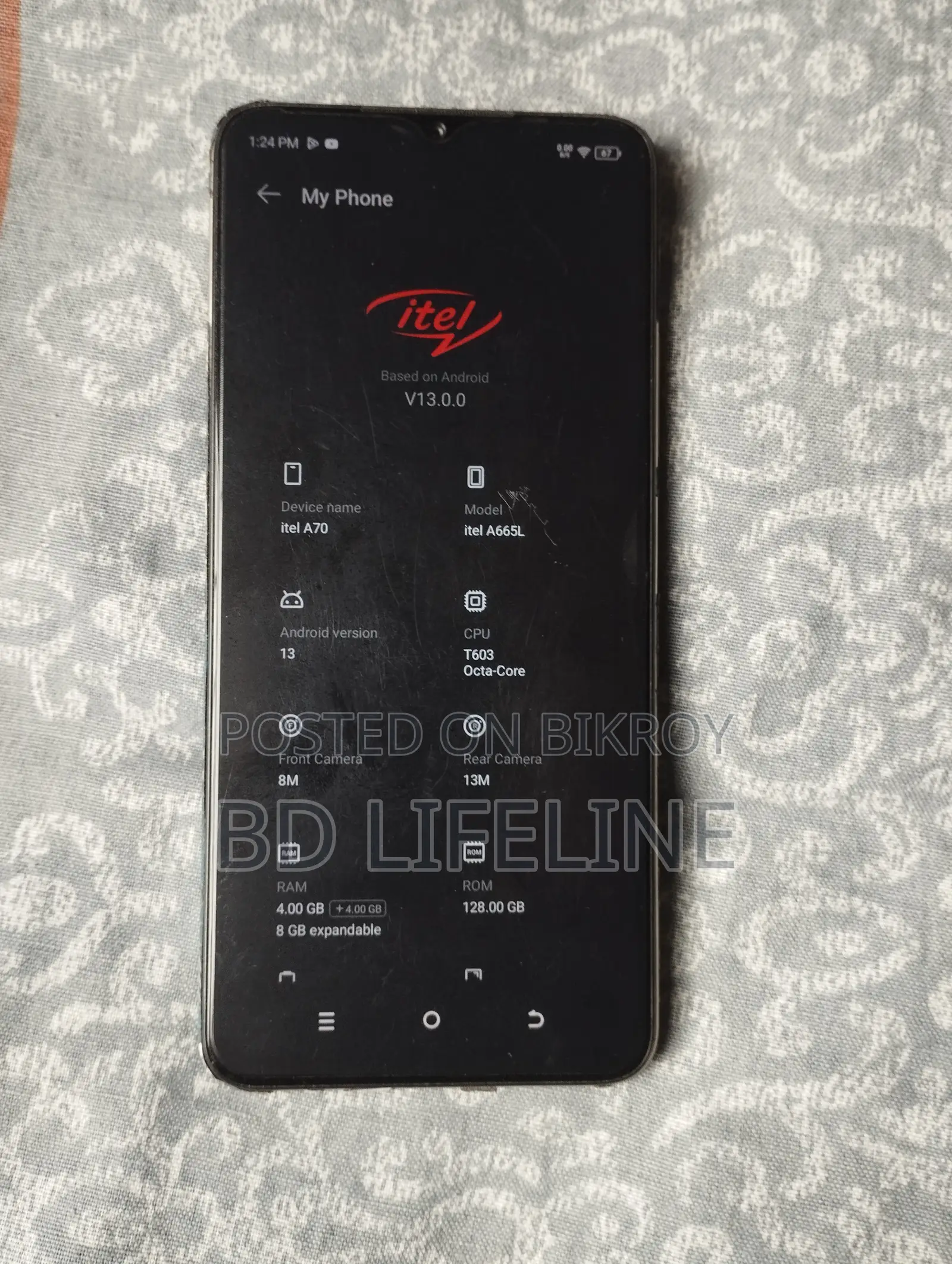Itel A70 128 GB Gold