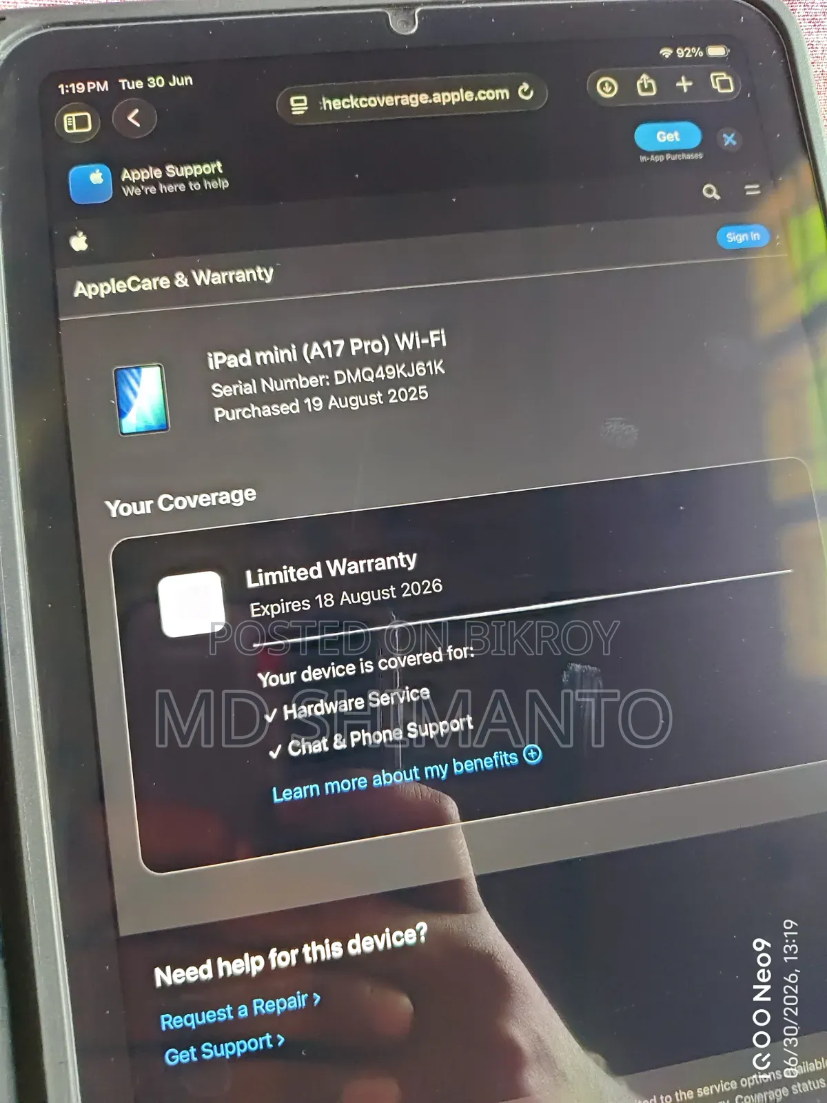 Apple iPad mini 7 256 GB Gray