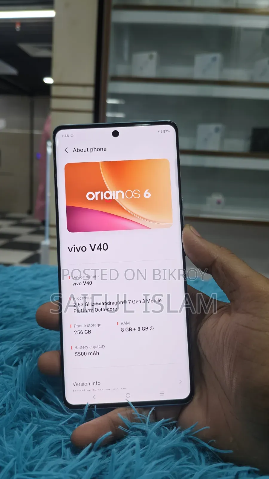 Vivo V40 5G 256 GB Blue