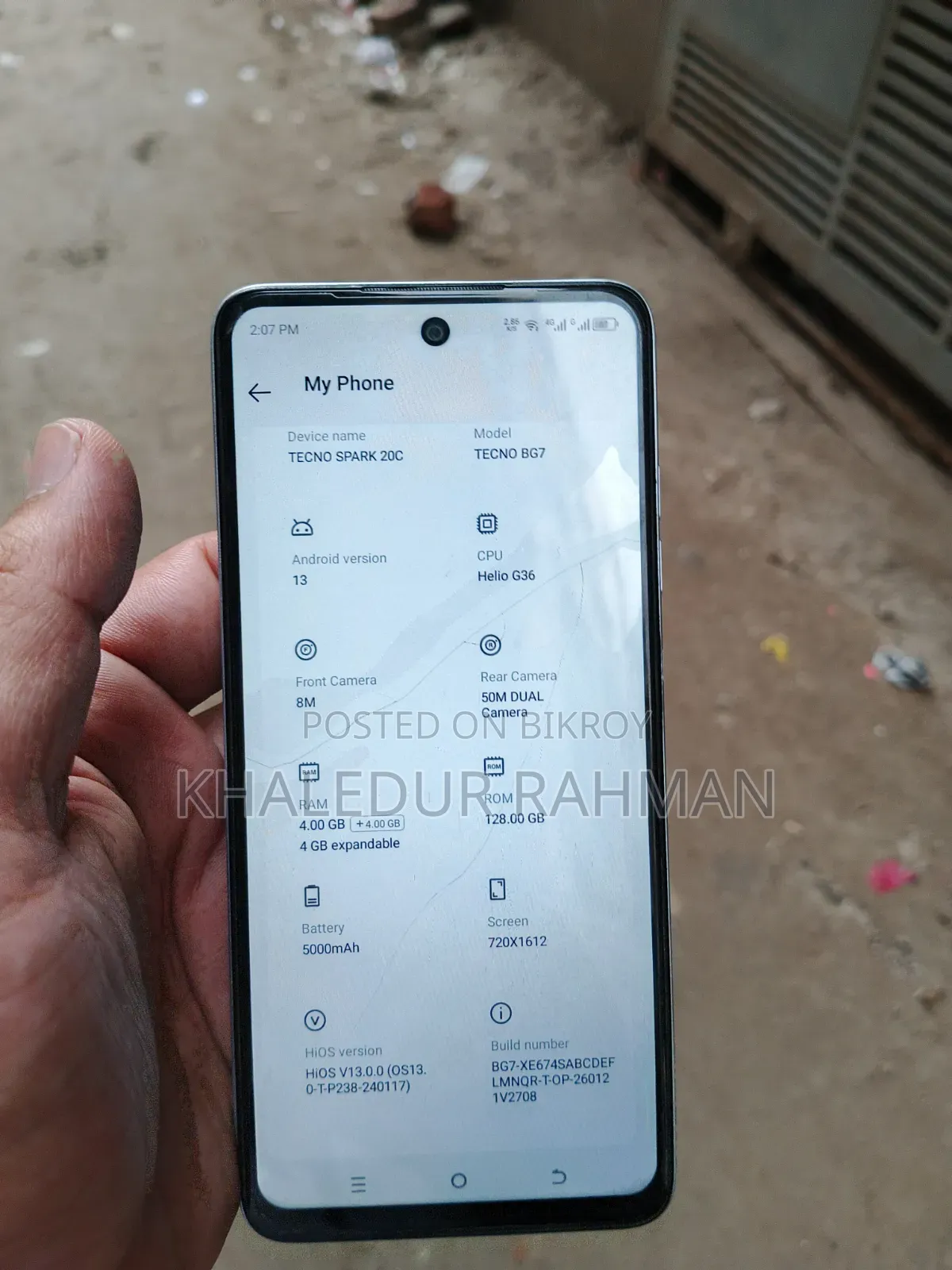 Tecno Spark 20C 128 GB Silver