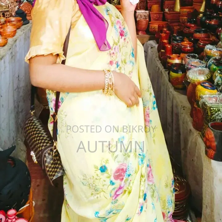 Yellow Floral Saree