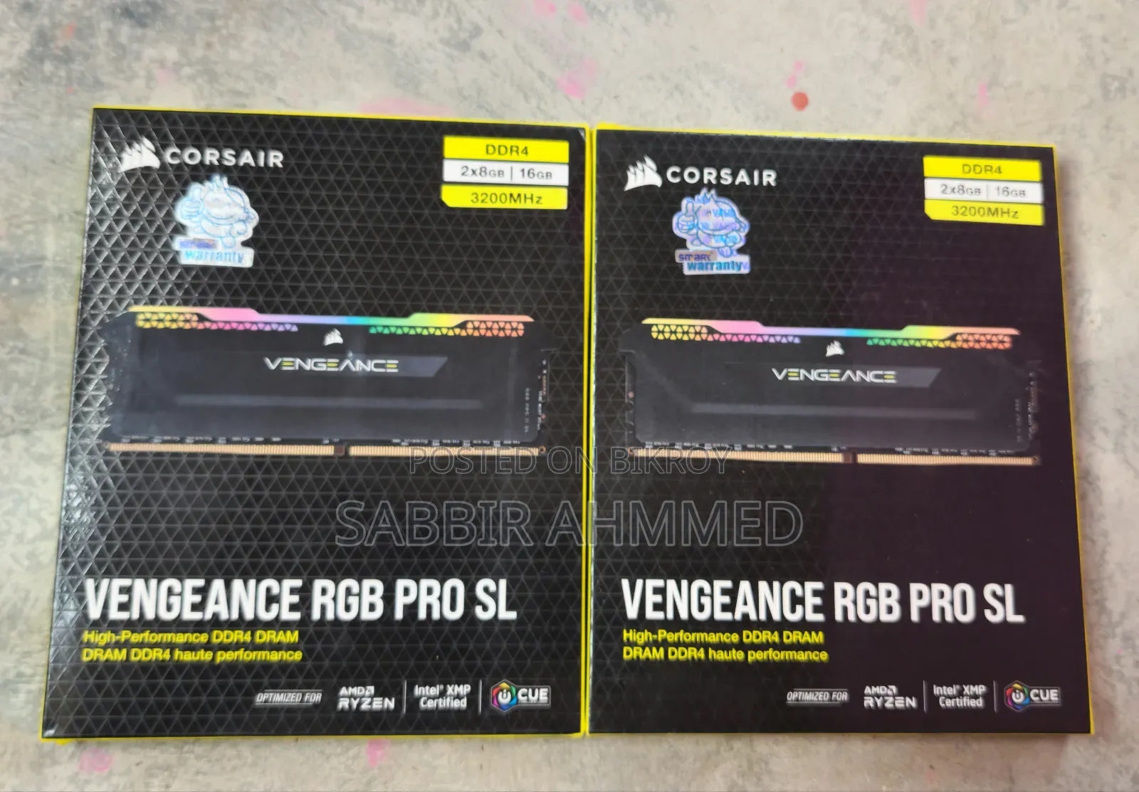 4pcs Corsair Vengeance Rgb Pro Sl 8gb Ddr4 3200mhz