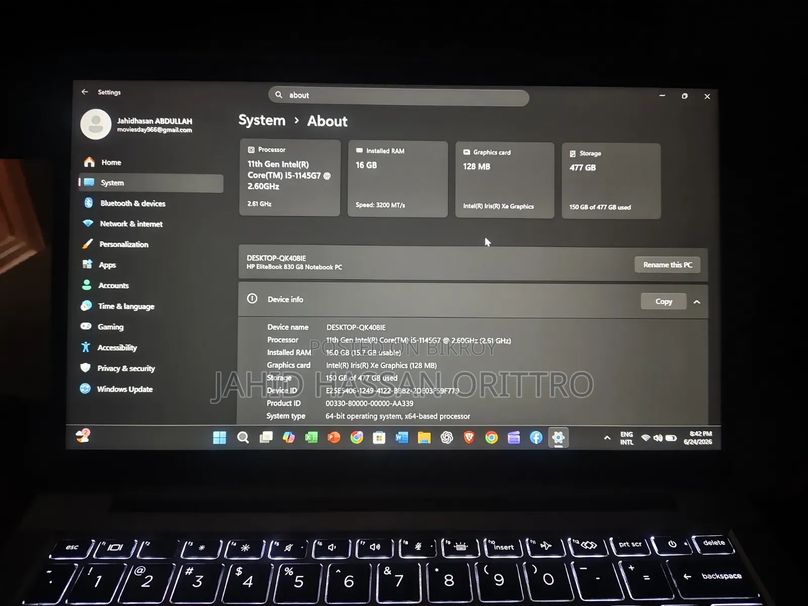 Laptop HP EliteBook 830 G8 16GB Intel Core i5 SSD 512GB