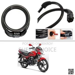 Bike Helmet Lock, Multifunctional Helmet Bicycle 4-Digit Combination Lock
