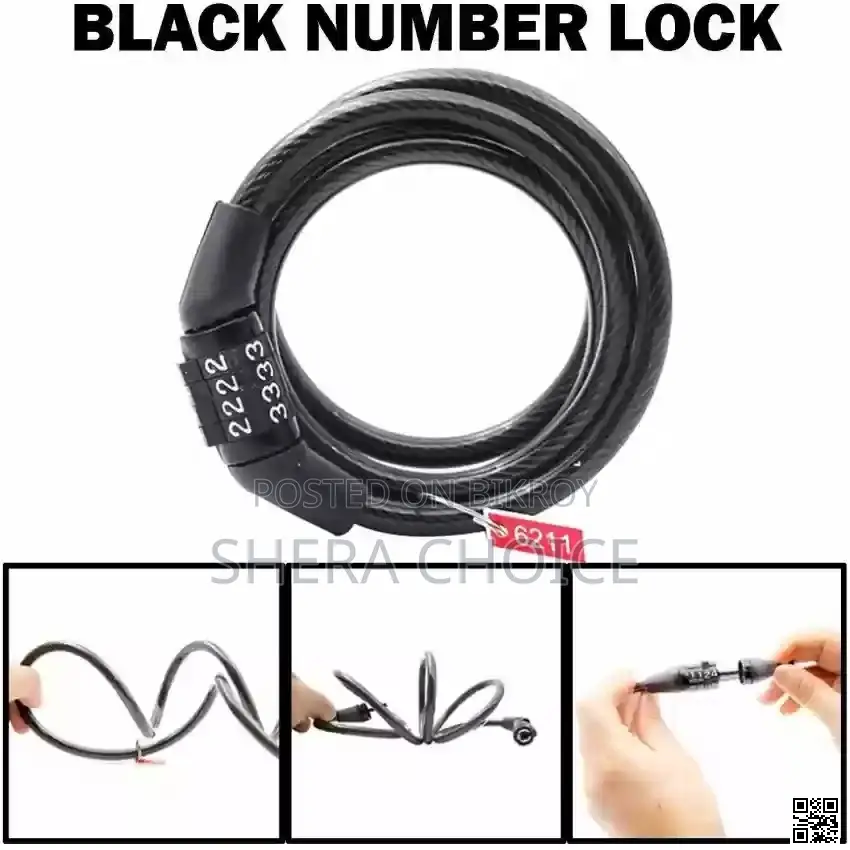 Bike Helmet Lock, Multifunctional Helmet Bicycle 4-Digit Combination Lock