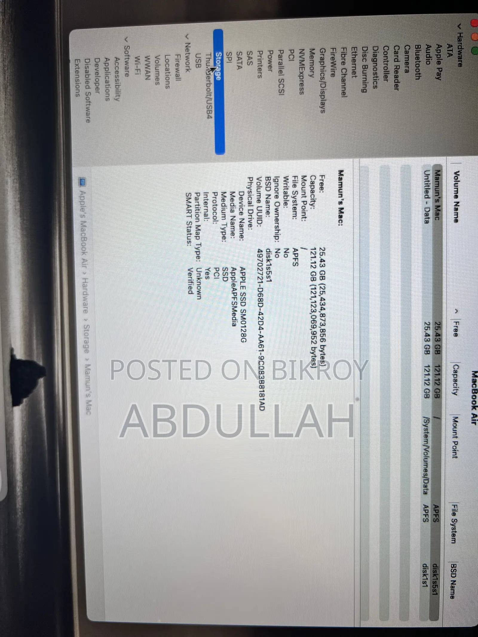 Laptop Apple MacBook Air 2017 8GB Intel Core i5 SSD 128GB