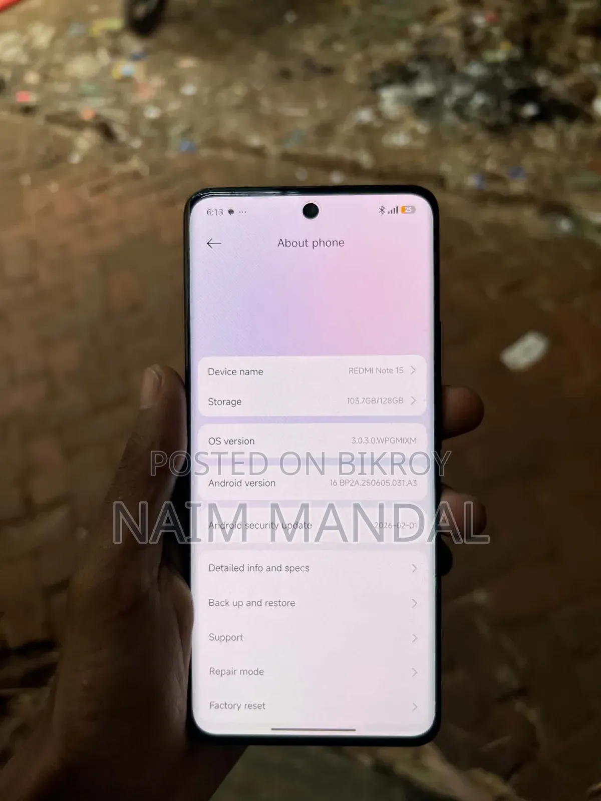 Xiaomi Redmi Note 15 128 GB Black