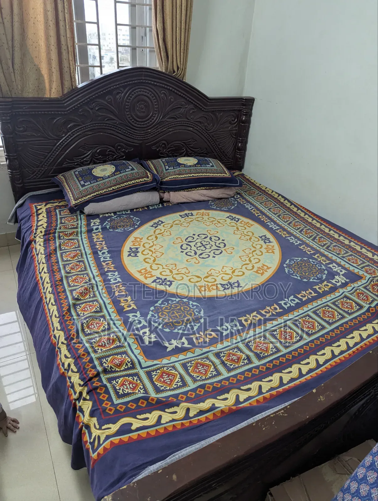 Used Wooden Bed for Sale With Mattress