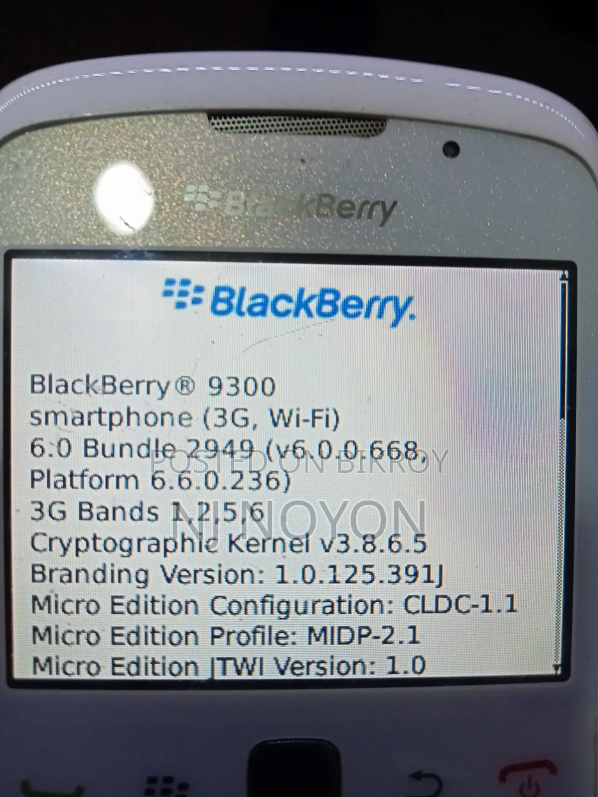 BlackBerry Curve 3G 9300 White