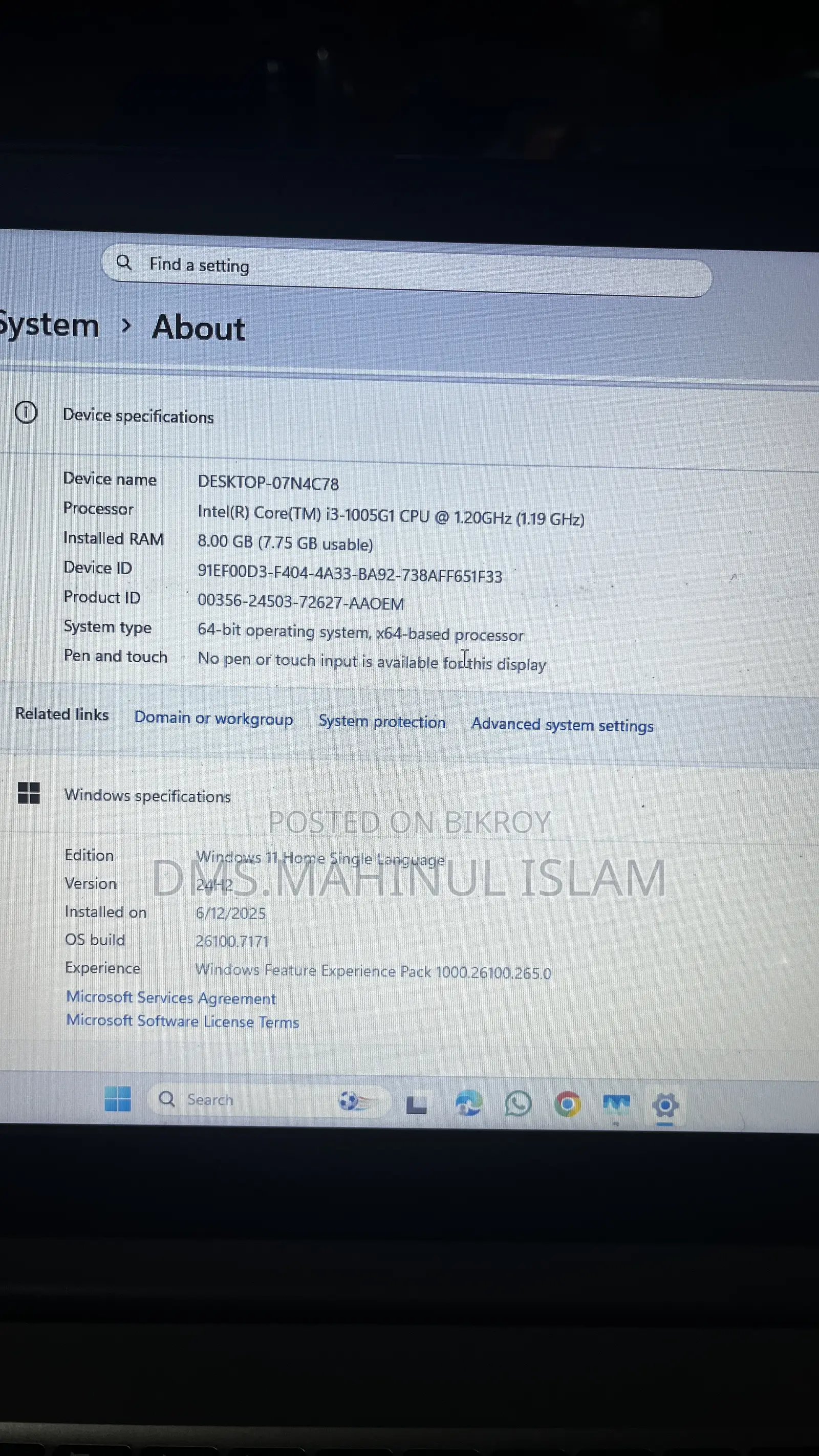 Laptop Lenovo Ideapad 3 8GB Intel Core I3 SSD 256GB