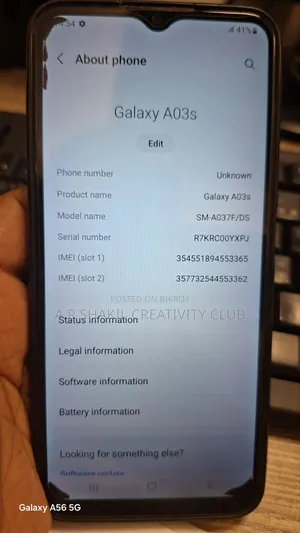 Samsung Galaxy A03s 64 GB Black