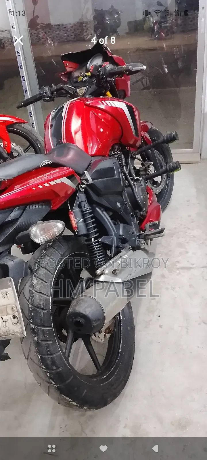 TVS Apache RTR 160 2V 2014 Red