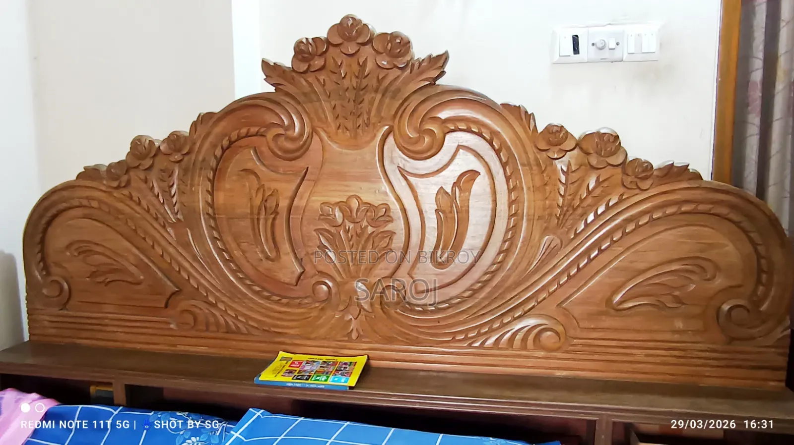 100% Teak Wood Modern Design Bed