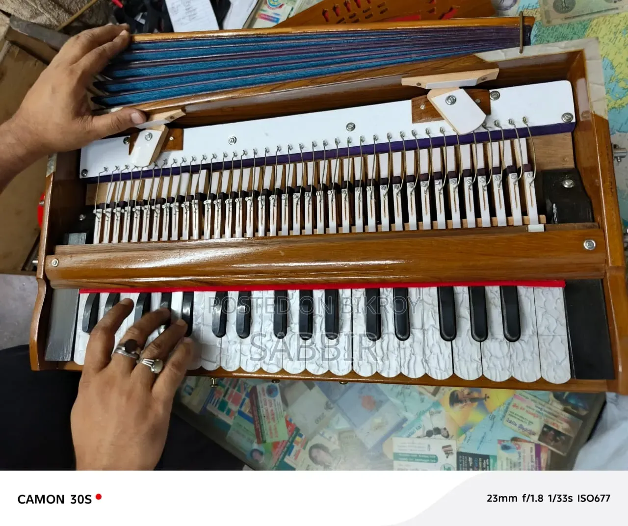 Popular upright reed Bina Banshi harmonium for sale.