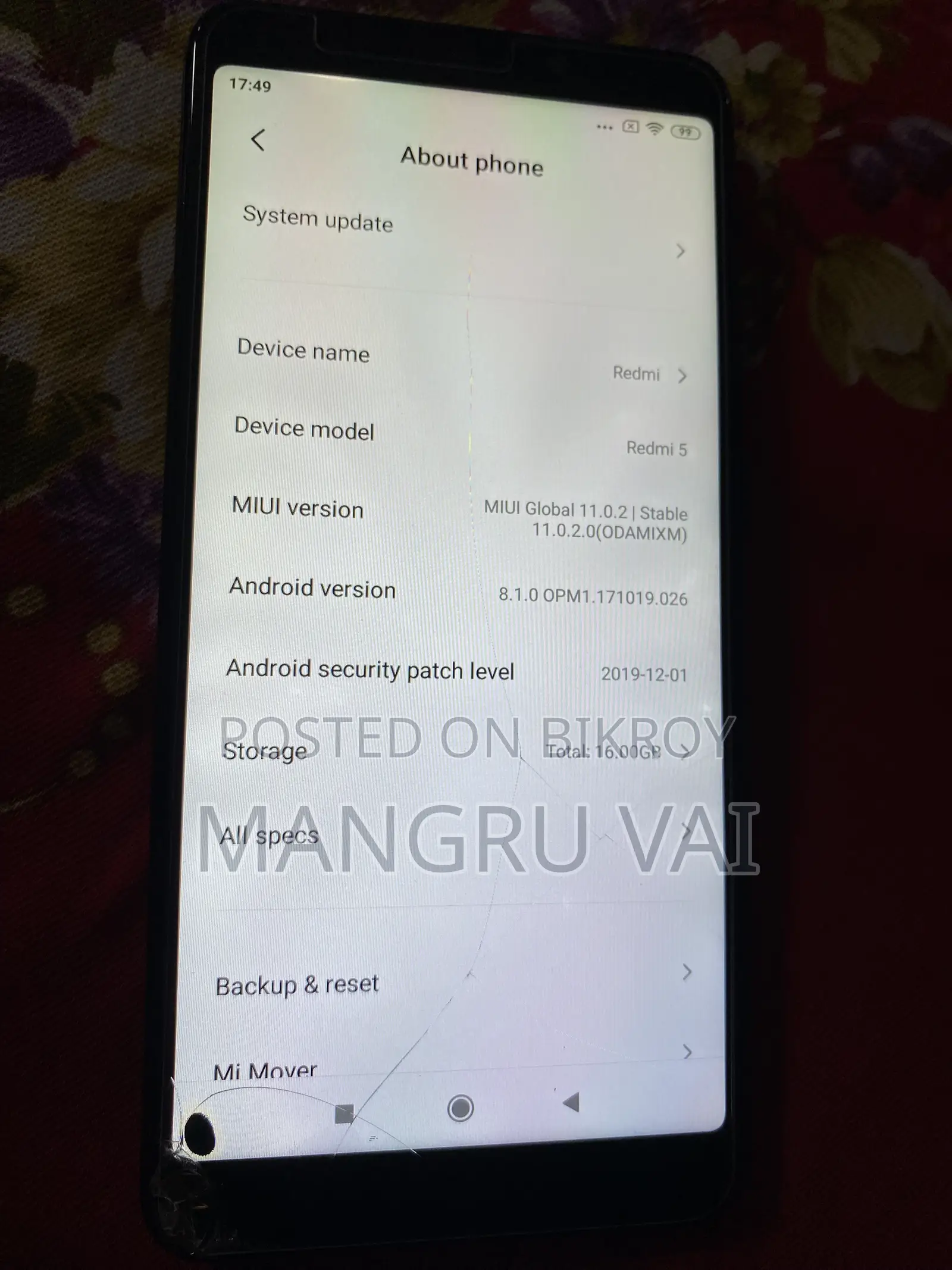 Xiaomi Redmi 5 16 GB Black
