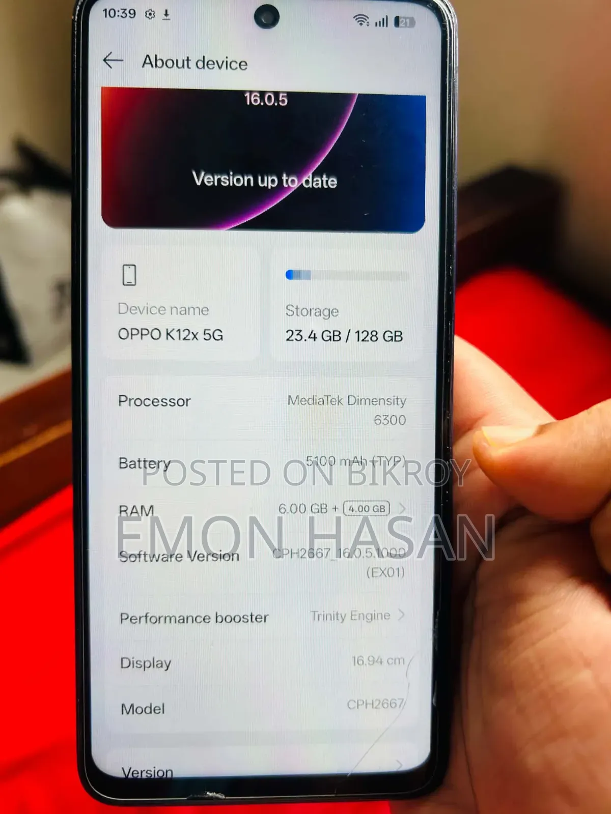 Oppo K12x 128 GB Blue