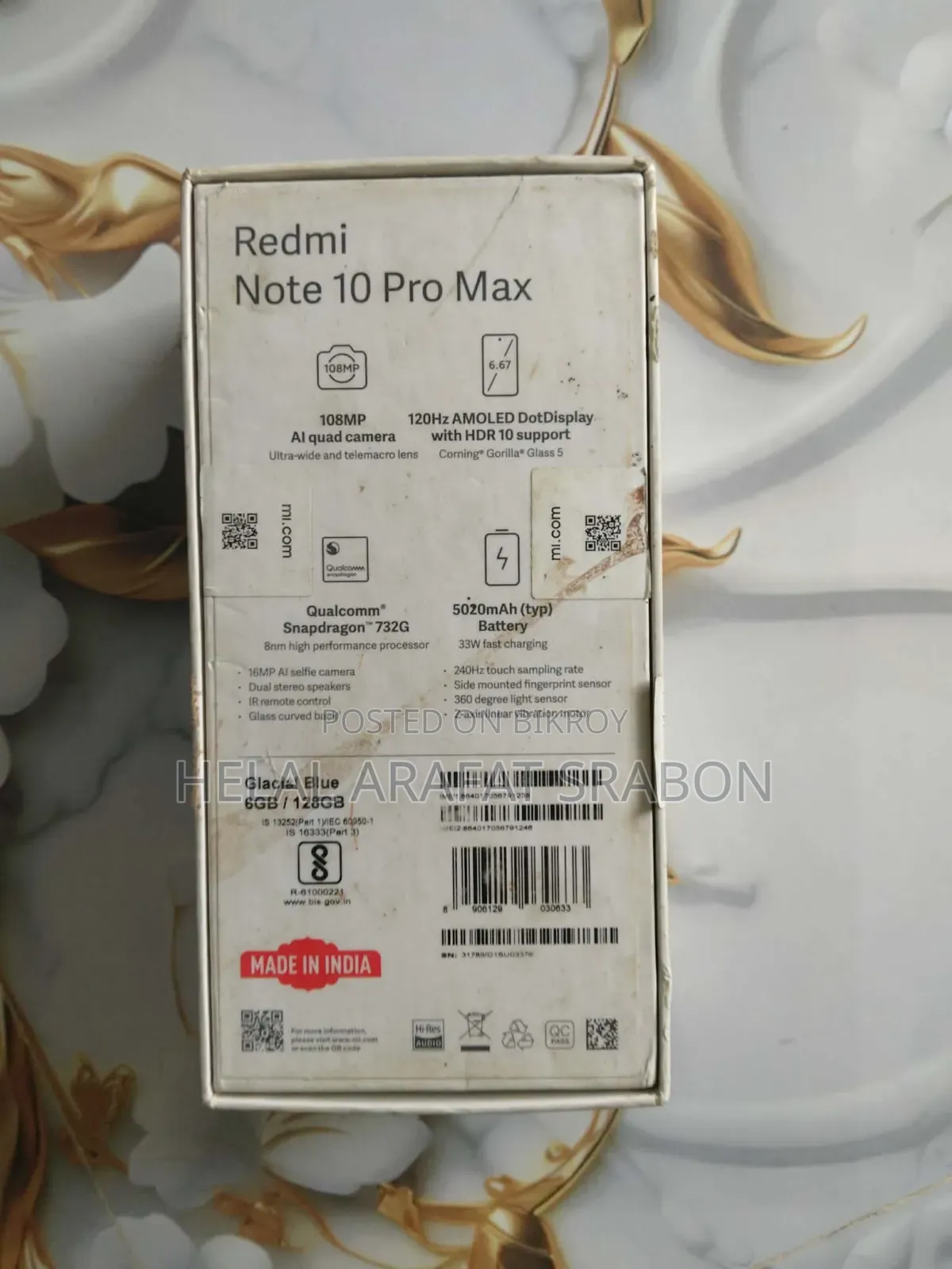 Xiaomi Redmi Note 10 Pro Max 128 GB Blue
