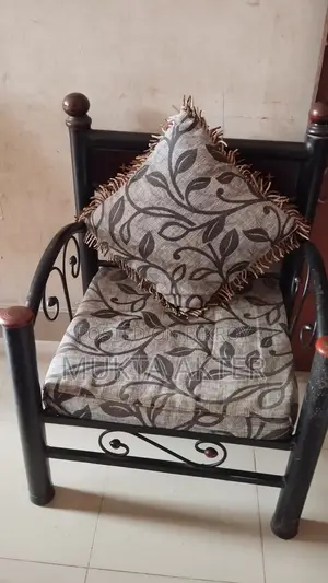 One set of steel sofa for sale. 2 single-seaters, 1 three-seater