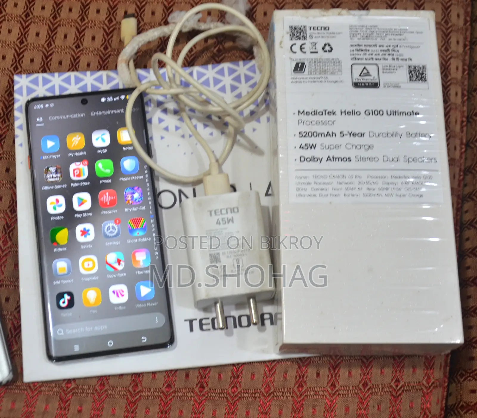 Tecno Camon 40 Pro 4G 256 GB White