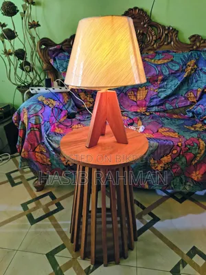 Wood Lamp With Wood Table