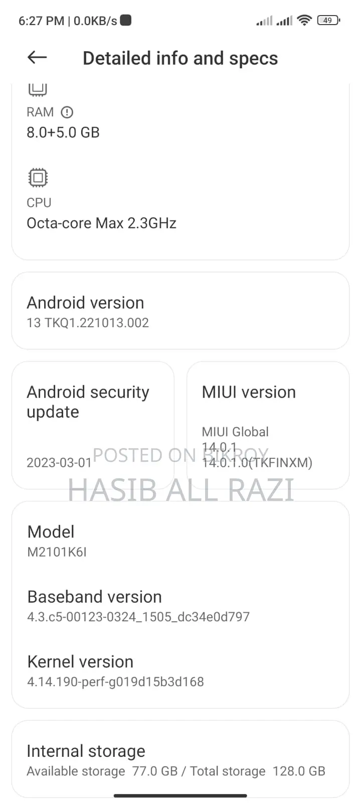 Xiaomi Redmi Note 10 Pro Max 128 GB Black