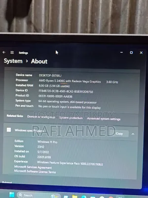 Desktop Computer 8GB AMD Ryzen 5 SSD 256GB