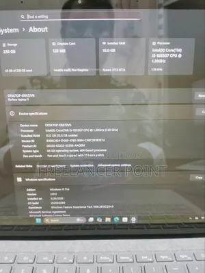 Laptop Microsoft Surface 3 16GB Intel Core i5 SSD 256GB