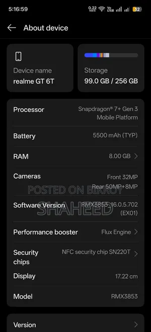 Realme GT 6 256 GB White