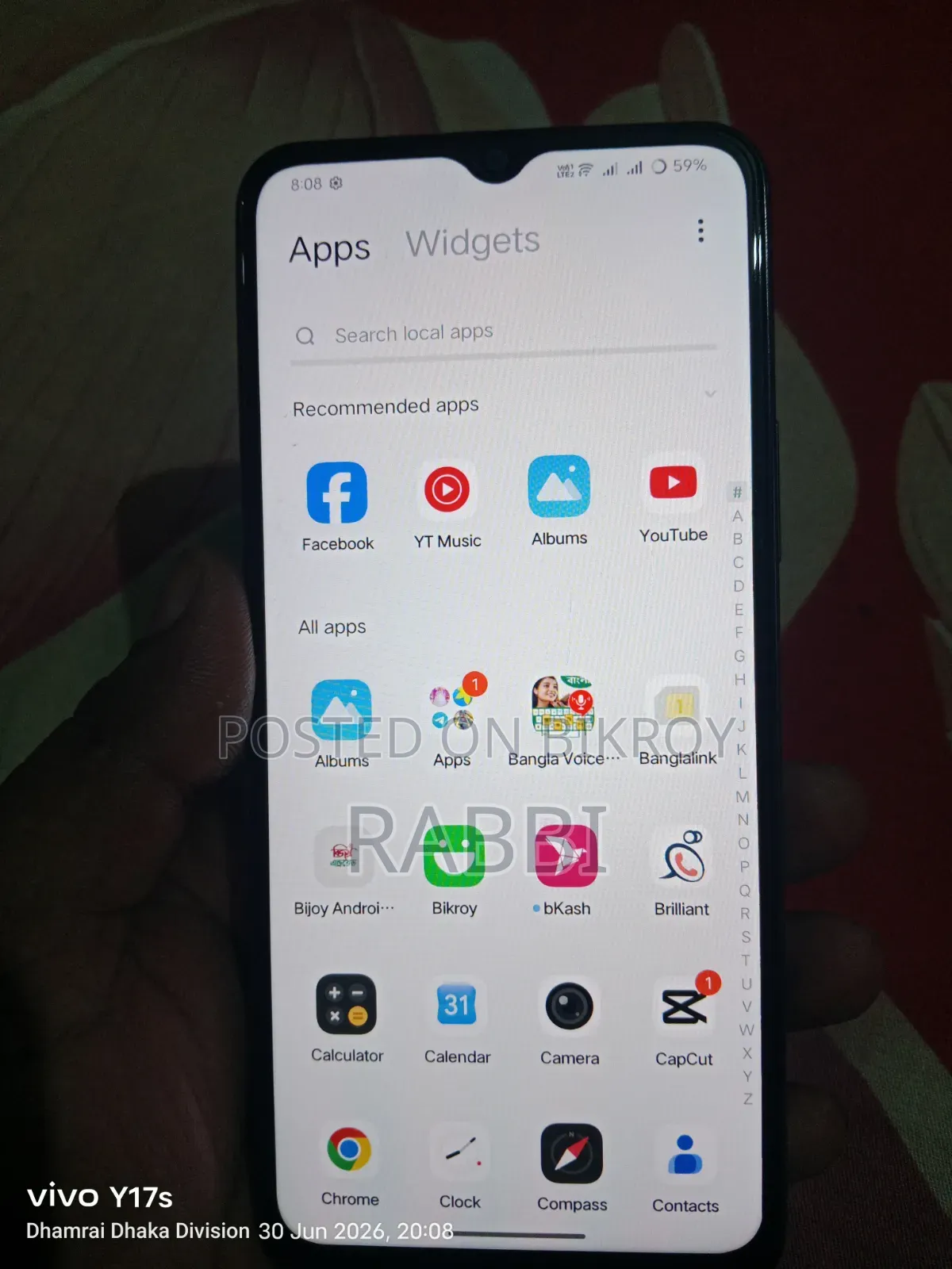 Vivo Y17 128 GB Gray