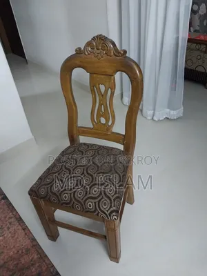 ডাইনিং টেবিল (পাথর ছাড়া) + সেগুন কাঠের ৬টি চেয়ার