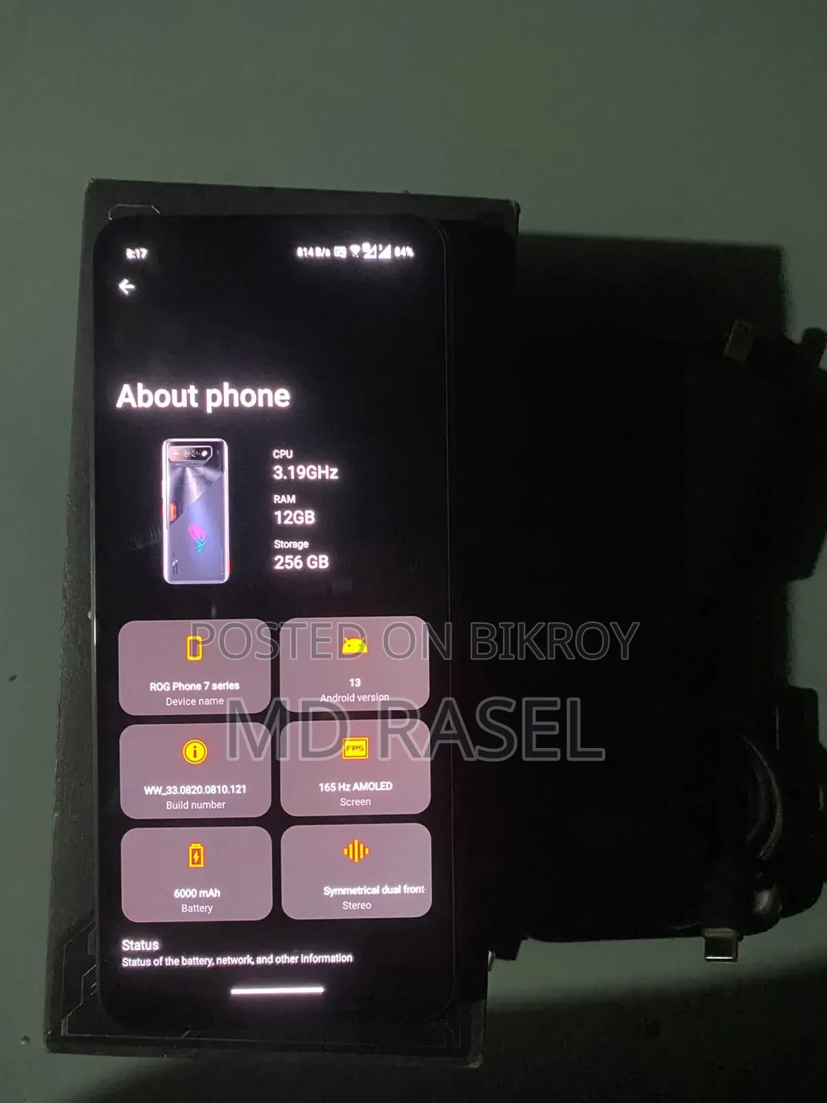 New Asus ROG Phone 7 256 GB Black