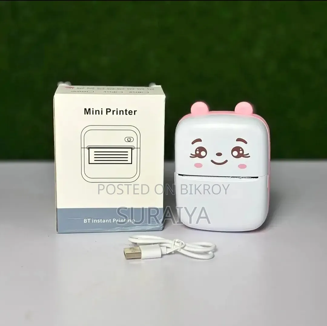 Mini Printer With Black And Blue Ink Thermal Paper