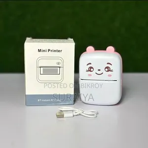 Mini Printer With Black And Blue Ink Thermal Paper